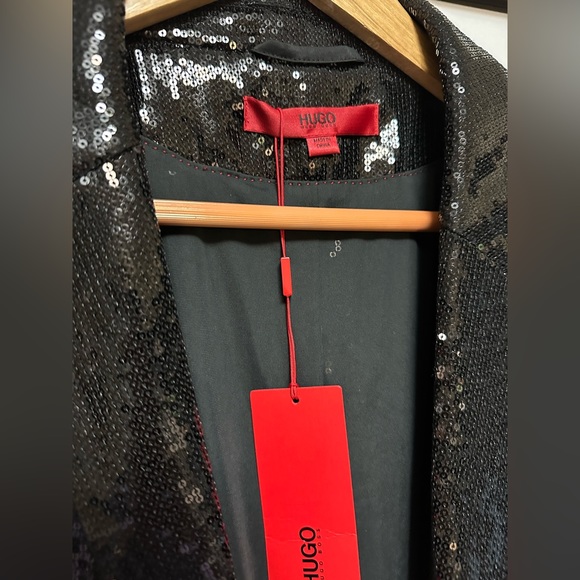 Hugo Boss ~ Black Sequin Women’s Blazer Jacket - Picture 4 of 9